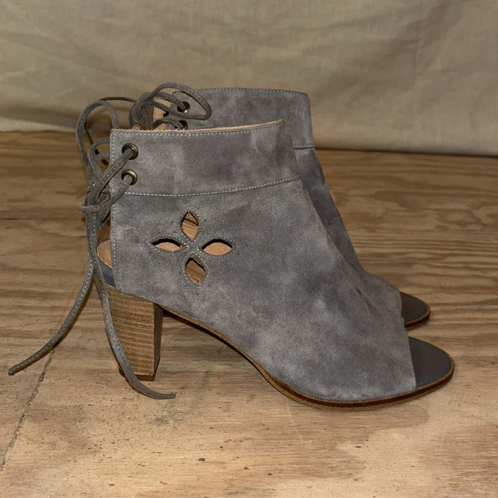 Sundance suede open back heels
